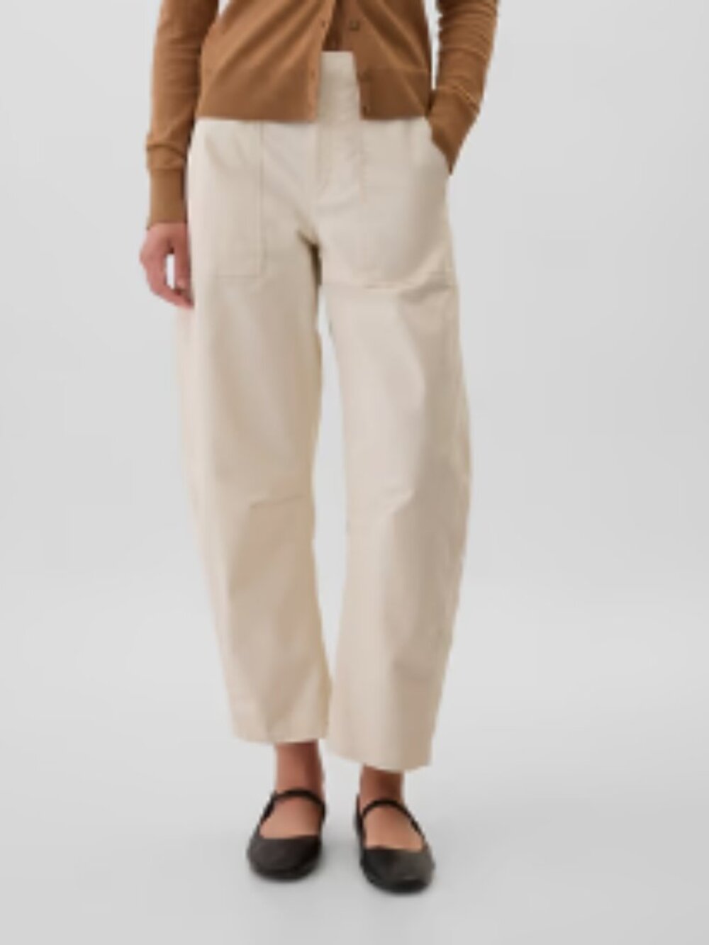 NWT Gap Women's High Rise Barrel Khakis Tan Chino Pants